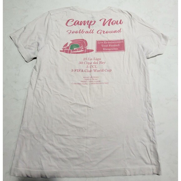 Saturdays Football Barcelona Camp NOU Stadium Graphic T Shirt Medium Soccer EUC - Picture 3 of 11